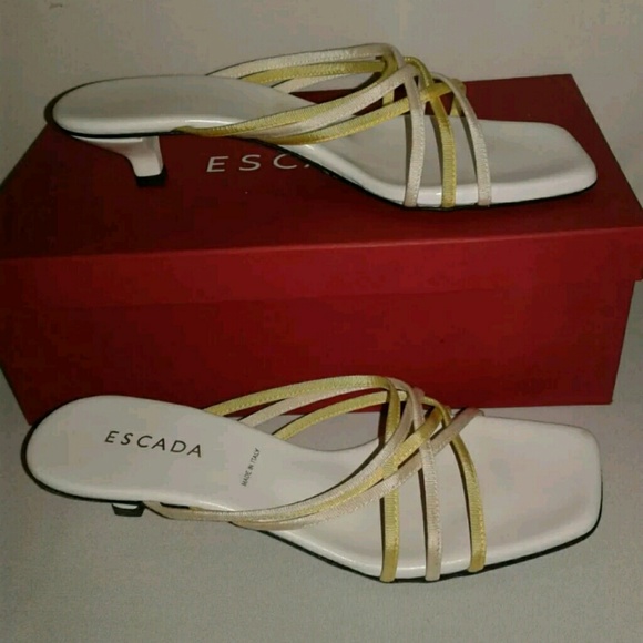 ESCADA Women's Sandal Slip On Heels Size 7.5 - Picture 3 of 8